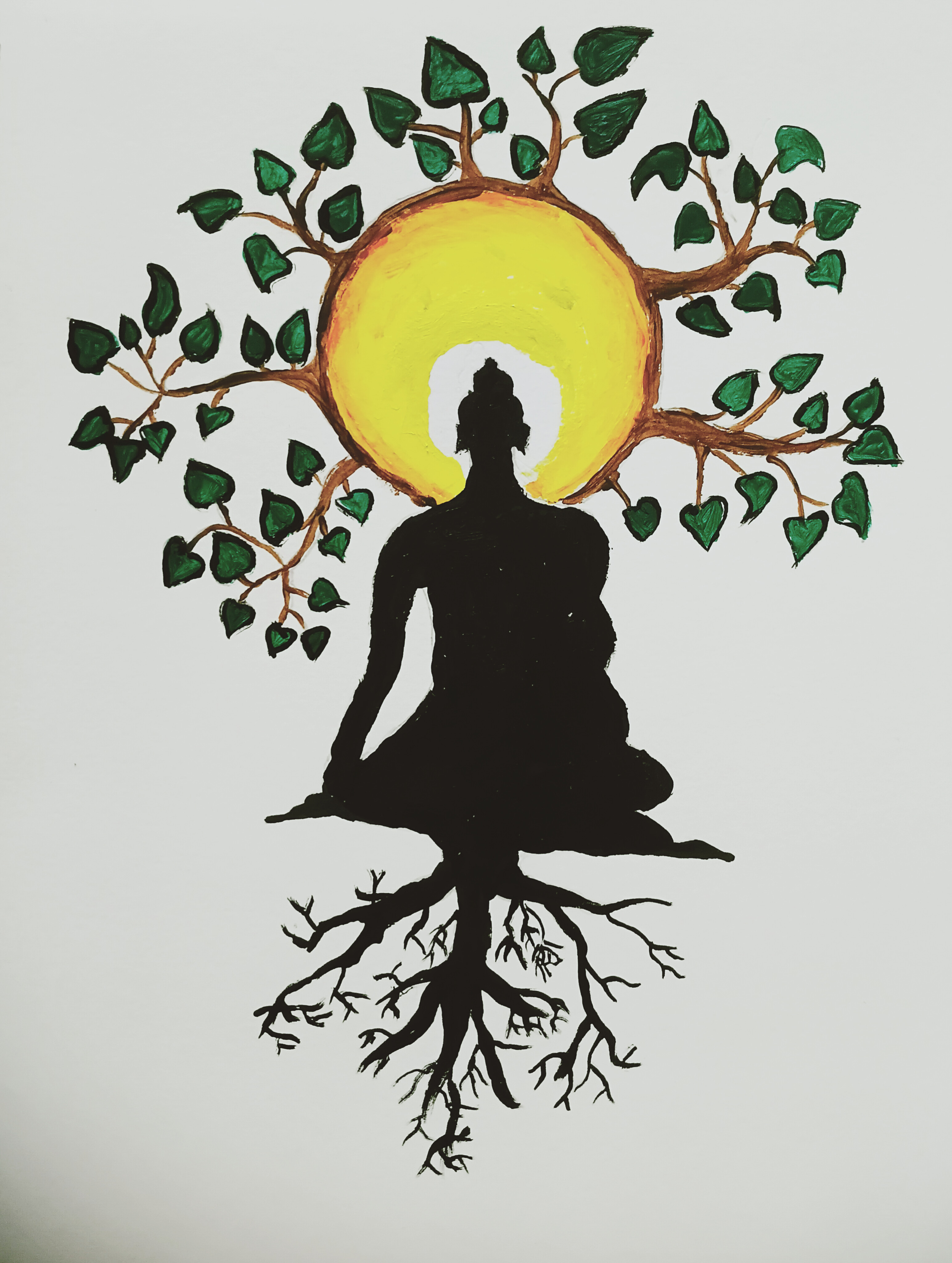 Buddha acrylic painting