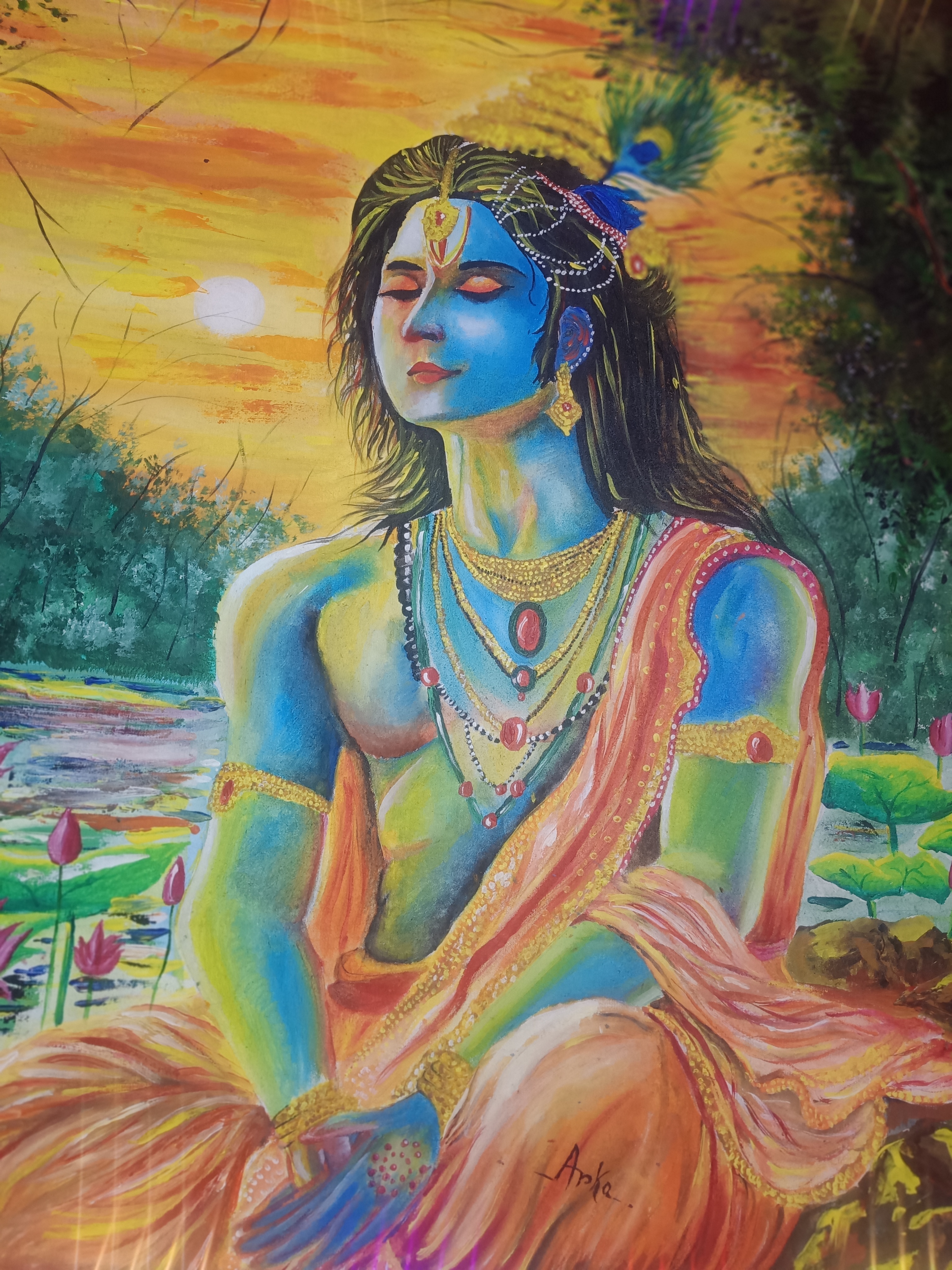A beautiful painting of lord krishna