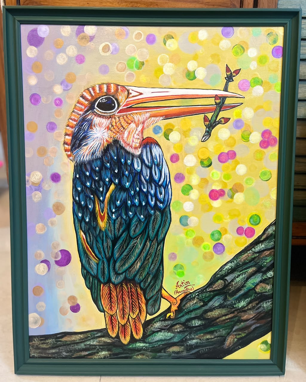 Colorful wild Kingfisher Bird