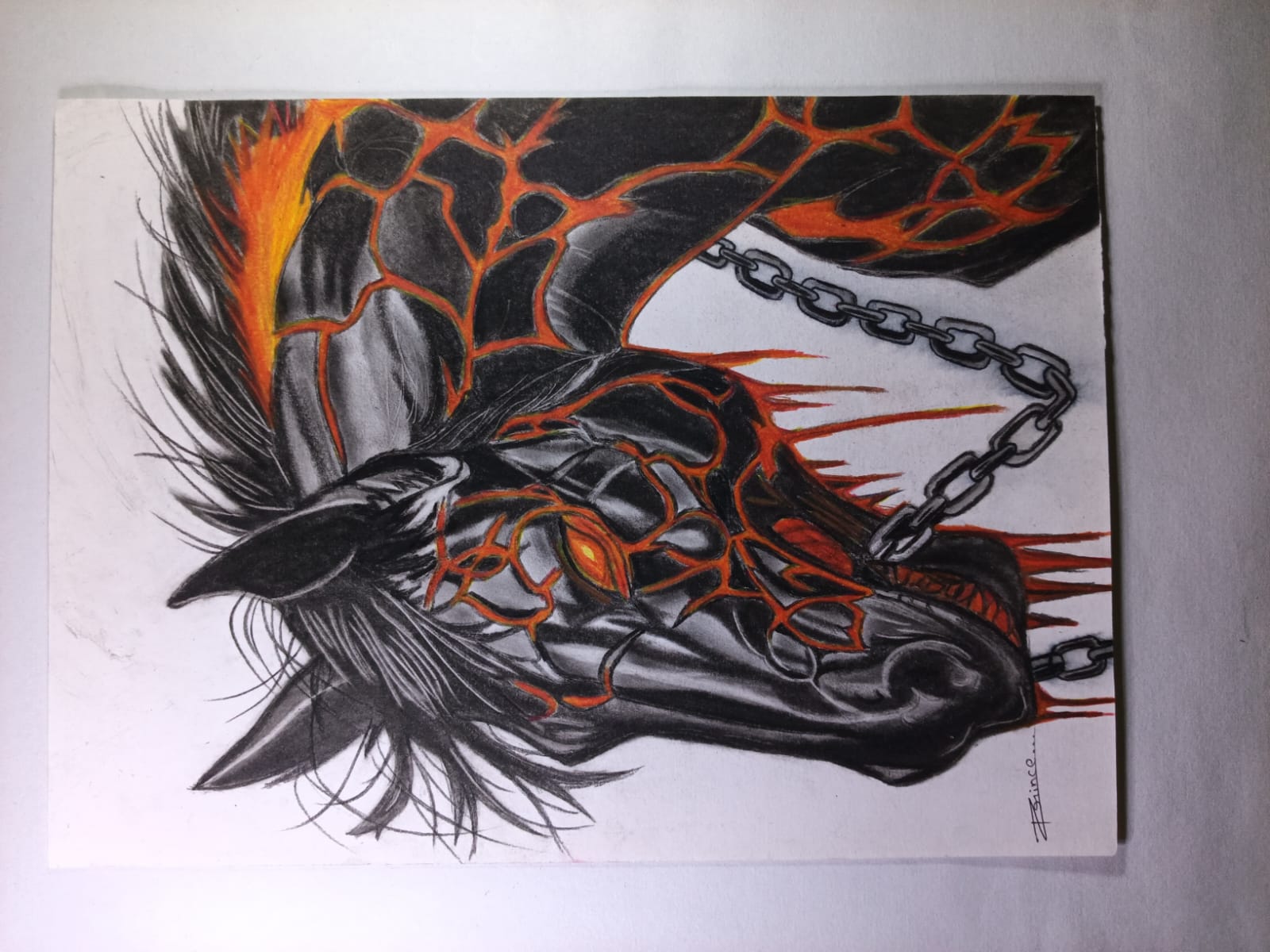 Dark Flame Horse – Original Artwork